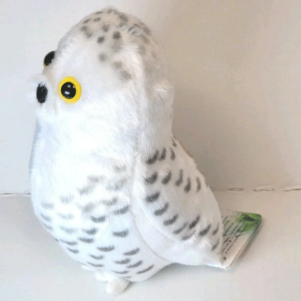 Wild Republic Audubon Birds Snowy Owl Plush Real Bird Call Sound Cornell Lab 6in